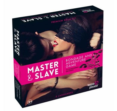 Gra erotyczna z akcesoriami - Master & Slave Bondage Game Magenta